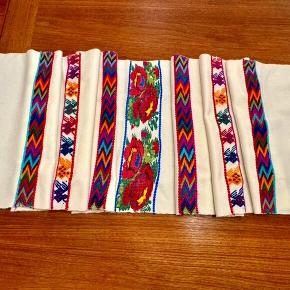 Mexican Colourful Table Runner From Oaxaca - Picture 1 of 9